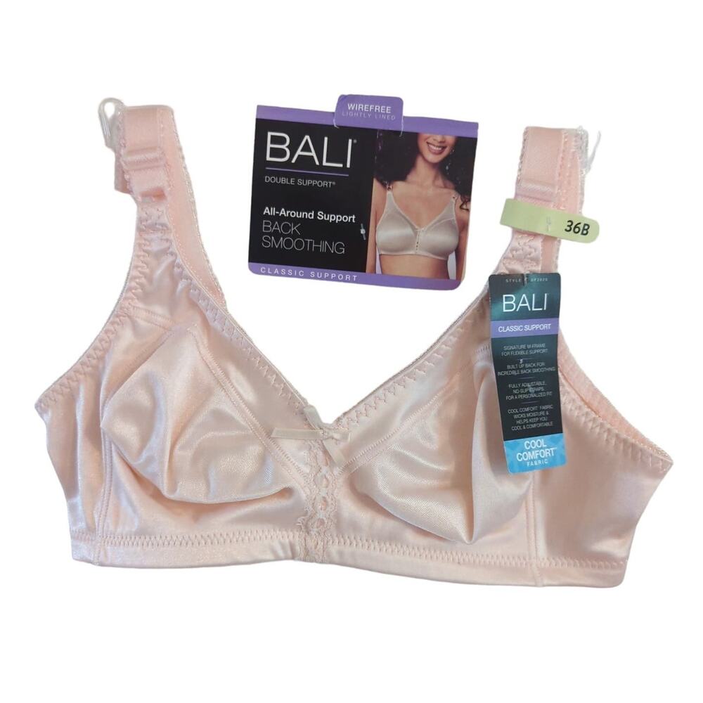 Bali Double Support Wirefree Bra, Pink, 36B